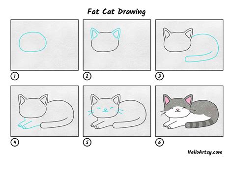 How To Draw A Fat Cat Easy Murphy Cattat