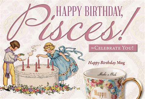 Happy Birthday Pisces Birthday Mug Happy Birthday Birthday