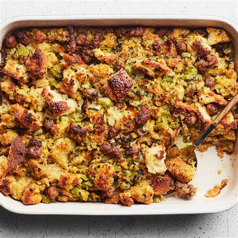 Cornbread Sausage Stuffing For Thanksgiving Recipe Epicurious