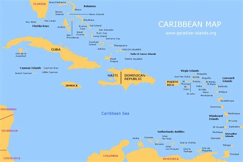 Printable Map Of The Caribbean Printable Word Searches