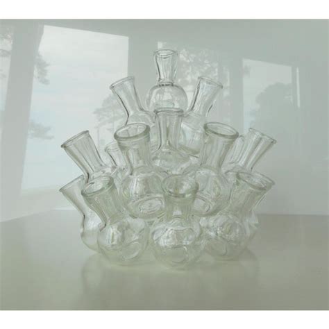 Vintage Glass Stacked Cluster Bud Vases A Pair Chairish