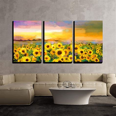 3 SUNFLOWER CANVAS WALL DECOR Selling And Selling