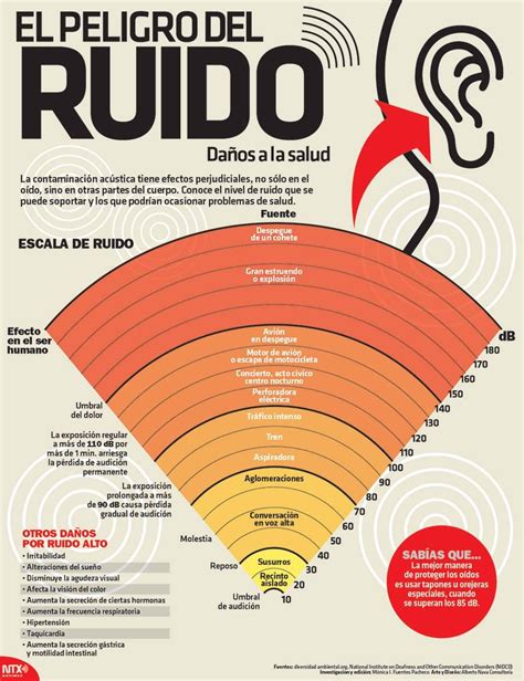 Infografia El Peligro Del Ruido Y Sus Daños A La Salud Seguridad E