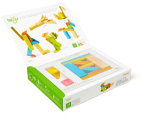 14 Piece Tegu Magnetic Wooden Block Set Tints Toys And Games