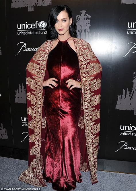 Katy Perry Is Regal In Red Velvet Gown At Unicef Snowflake Ball Daily