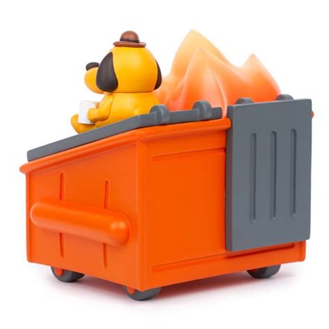 This Is Fine Dog Dumpster Fire Vinyl Figure At Mighty Ape Australia
