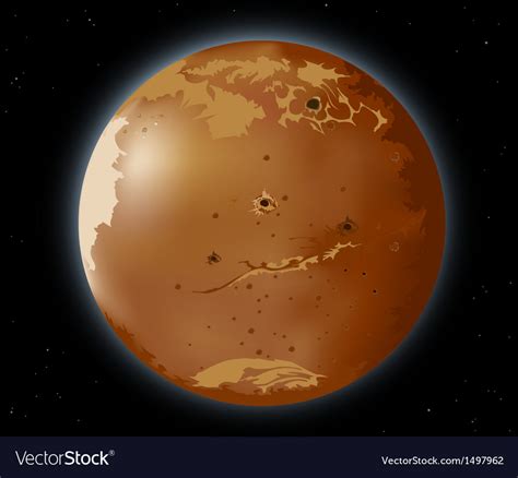 Mars Planet Royalty Free Vector Image Vectorstock