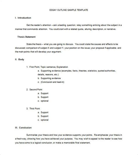 Sharpen your resume writing with the editor feature in word. Blank Outline Template - 5+ Free Sample, Example, Format ...