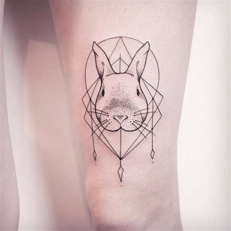 Geometric Rabbit Tattoo Design Great Tattoos Girl Tattoos Small