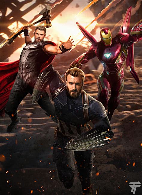 Avengers Infinity War Captain America Ironman Thor By Timetravel6000v2