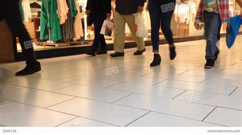 Feet Of People Walking In Mall Stock Video Footage 3249144