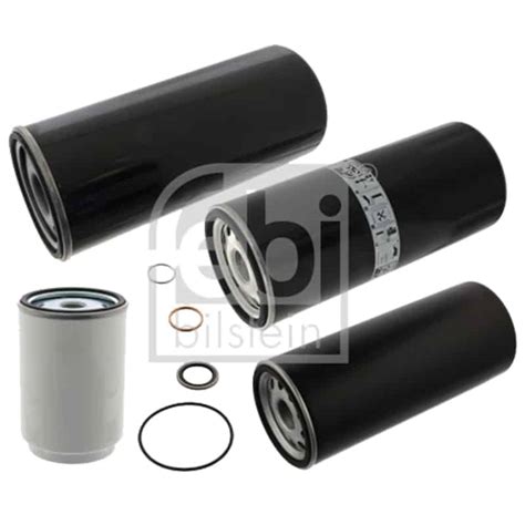 Febi 5pc Volvo Oil And Fuel Filter Service Kit With Sump Seal Ring