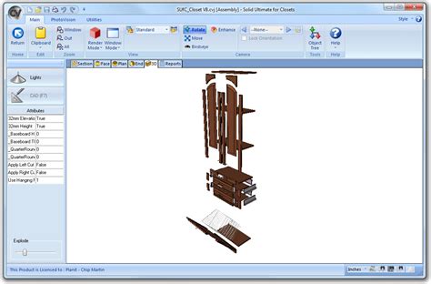 Cabinet vision version 8 bid center, cad, and doors. Solid Ultimate para clósets.