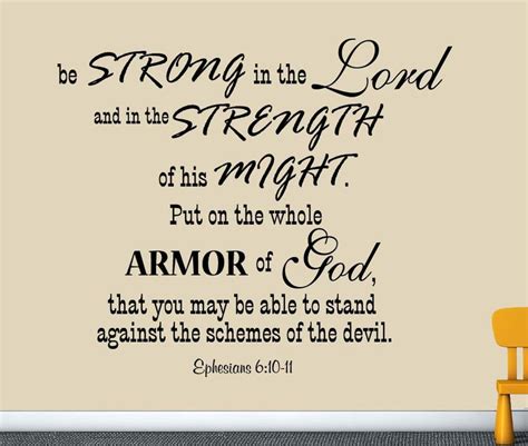 Ephesians 610 11 Be Strong In The Lord Bible Verse Etsy