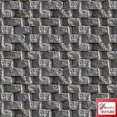 Concrete retaining wall blocks texture seamless 20491