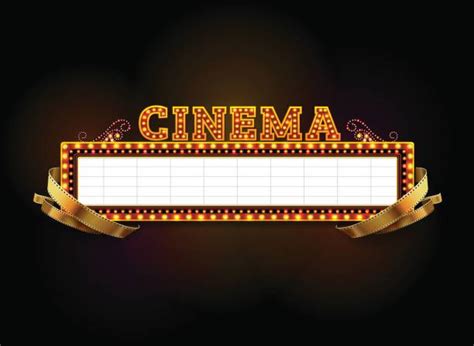 Best Movie Theater Marquee Illustrations Royalty Free Vector Graphics