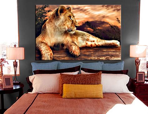 Check spelling or type a new query. 1 Piece Orange Lion Wildlife Canvas Wall Decor
