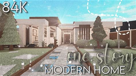 Roblox Bloxburg One Story Modern Home House Build YouTube