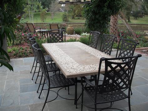 Stone Top Dining Table With Outdoor Chairs From Bay Breeze Patio Yelp