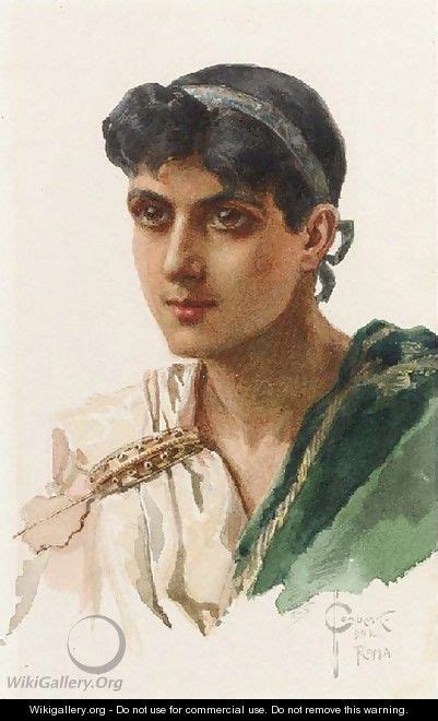Portrait Of A Roman In Green Toga Portrait Painting Roman