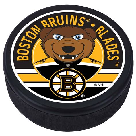 Boston Bruins Mascot Design Hockey Puck