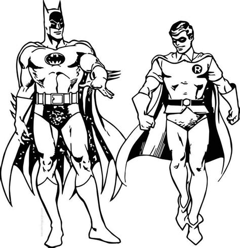 Coloring Pages Batman And Robin Warehouse Of Ideas