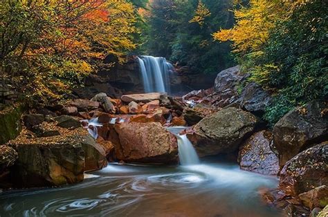 Westvirginiafallfoliagewaterfalls Falls Photo By Joseph