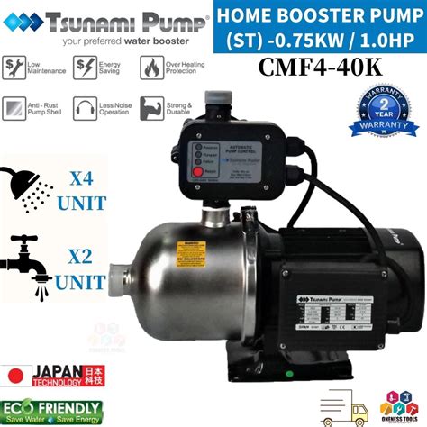 Tsunami Pump Home Booster Pump St 075kw 10hpcmf4 40k