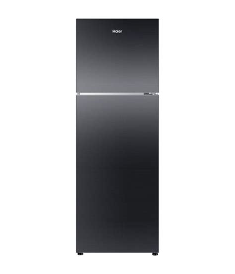 Haier 270 Ltr Hrf 2904pkg R Double Door Refrigerator Black Glass