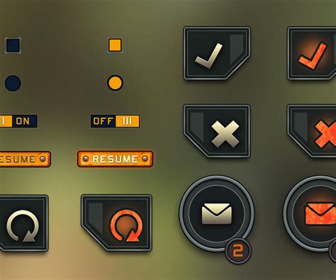 Artstation Uifbrca Warzone Military Mobile Ui Set Game Assets
