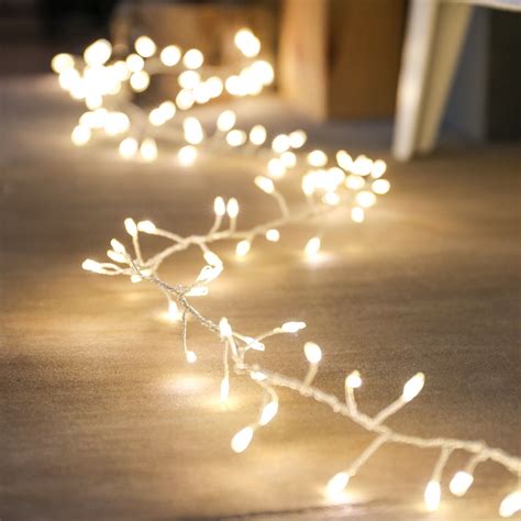 160 LED Cluster Light Garland - Warm White - Theperfectco.com