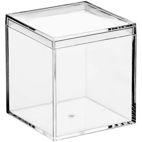 Visions Clear Plastic Mini Cube With Lid 2 14 192case