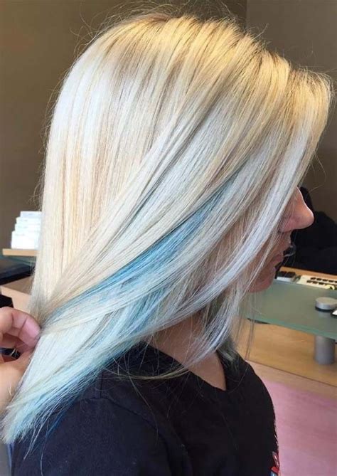 Gorgeous Blonde Hair Colors With Blue Highlights For 2019 Light Blue