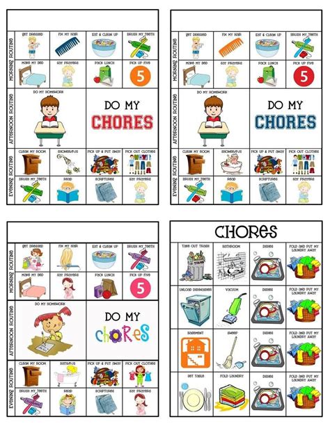 Chore Charts Chore Chart Kids Preschool Chore Charts Chore Chart
