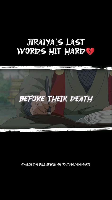 A Shinobi S Measure Jiraiya S Last Words Naruto Quotes In