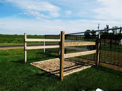 We set our own posts inside our barn, so we set the edges of our 6 inch square posts to be approximately 48 inches wide (one was a little wider and that's ok because you can adjust the size of the door you're building!) 24 best images about DIY horse barn/stalls on Pinterest ...