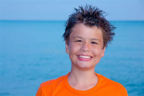Happy Boy On The Sea Beach Stock Image Image Of Active 33304483