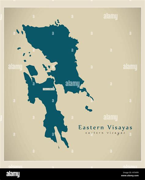 Modern Map Eastern Visayas Ph Stock Vector Art And Illustration Vector