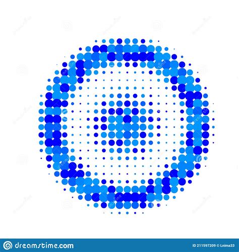 Navy Vector Dots Halftone Comic Dotted Pattern Design Element Spot