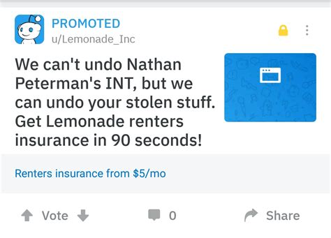 If your television is stolen or your furniture is destroyed in a fire, your landlord's insurance likely won't cover the costs of replacing these items. What is this reddit advertising? Today was bad enough ...