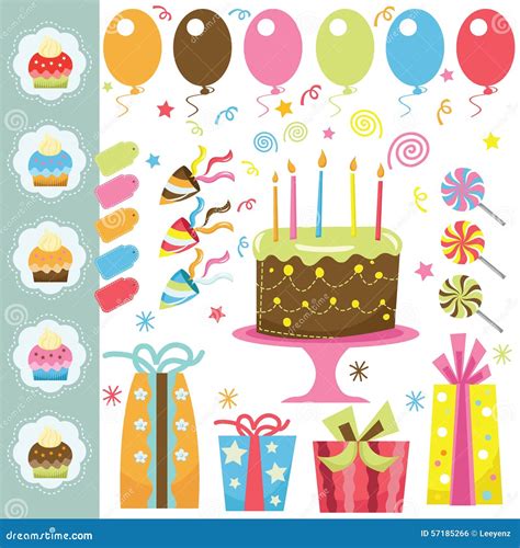 Birthday Party Elements Stock Vector Illustration Of Holiday 57185266