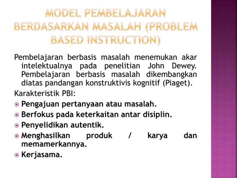 Perbedaan Model Pembelajaran Pbi Dan Pbl Seputar Model