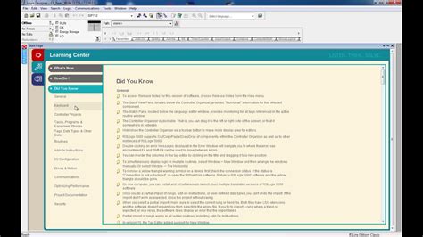 Introduction To The Help Screen On Rockwell Software Studio 5000 Youtube