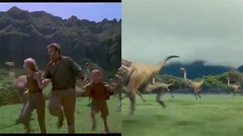 Jurassic Park And World Gallimimus Comparison Youtube