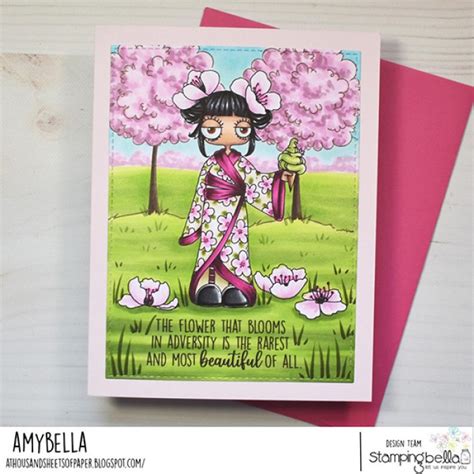 Stamping Bella Cling Rubber Stamp Oddball Cherry Blossom