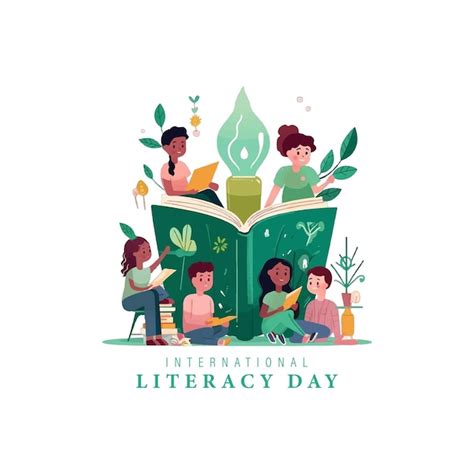 Premium Vector International Literacy Day Vector Illustration