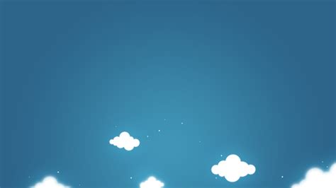 Digital Art Minimalism Cgi Simple Background Clouds Blue