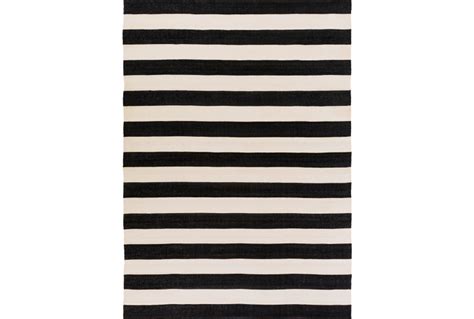8x11 Outdoor Rug Black And White Cabana Stripe Living Spaces