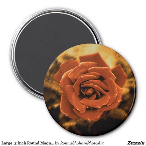 Large 3 Inch Round Magnet Flower Magnets Artistic Photography