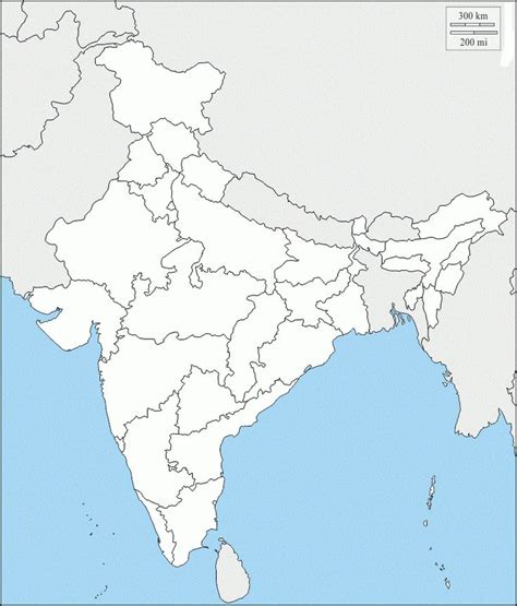 Blank Political Map Of India Autolasopa